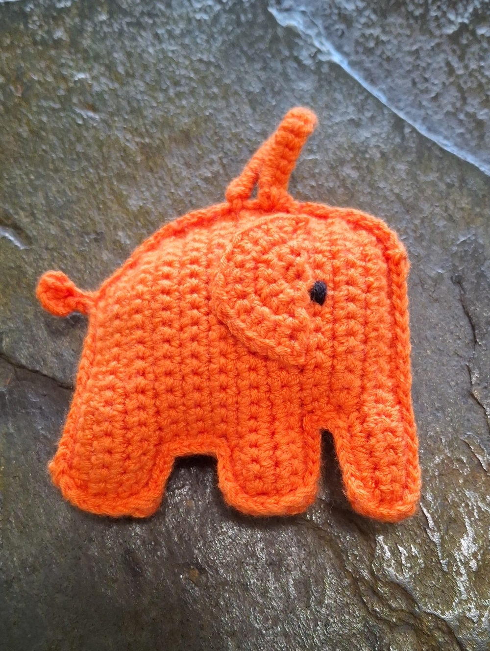 Handmade Crochet Elephant Ornament - Picture 1 of 4